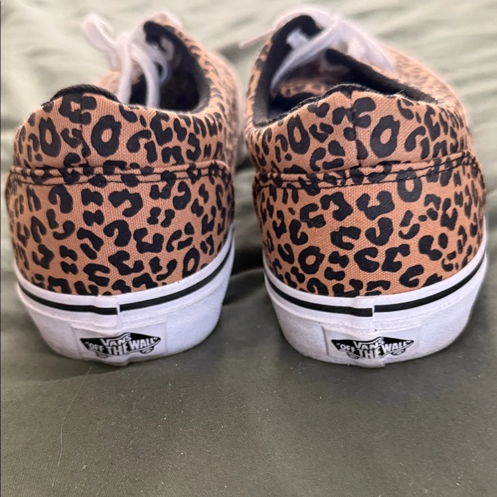Vans Women’s Leopard Sneakers with White Accents - Picture 4 of 4